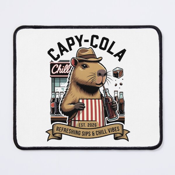 Item preview, Capybara Cola Bottle Chill Retro Vintage Logo designed and sold by octozap.