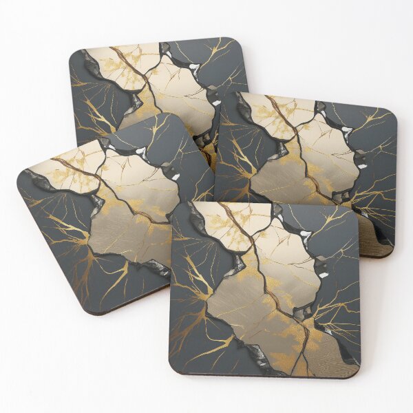 Item preview, Abstract art in Kintsugi style designed and sold by Photopat.
