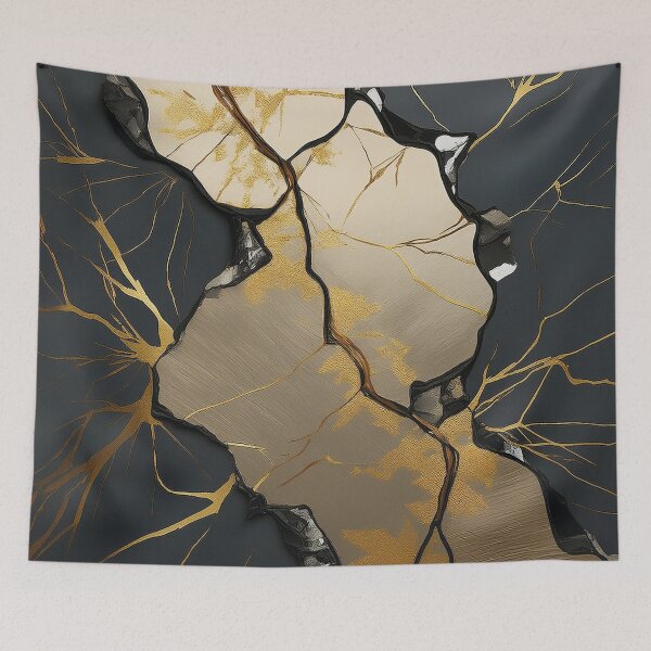 Item preview, Abstract art in Kintsugi style designed and sold by Photopat.