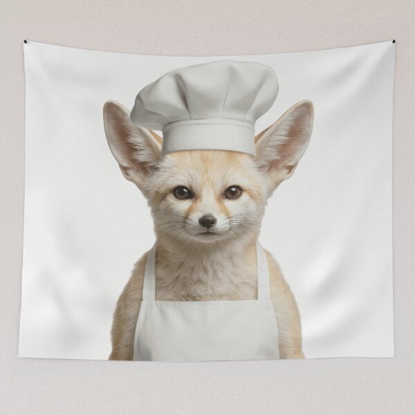 Item preview, Funny Fennec Fox Chef Realistic Animal Cooking Humor Art designed and sold by LazyOwlStore.
