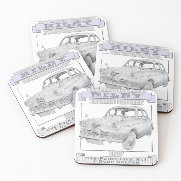 Item preview, Riley One-Point-Five 4 Door Saloon Hand-drawn designed and sold by Classic Car Art Drawings.