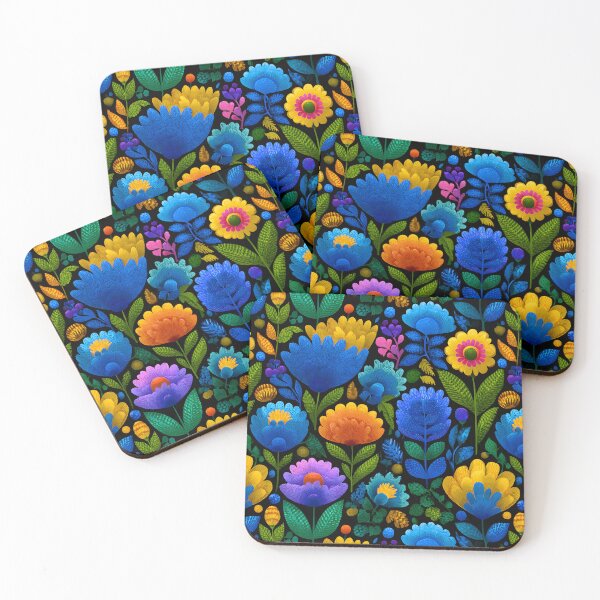 Item preview, Boho Flowers Retro Floral Pattern designed and sold by SecretDicer.