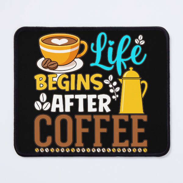 Item preview, Life Begins After Coffee – Cute Colorful Typography designed and sold by FlatInkStudio.