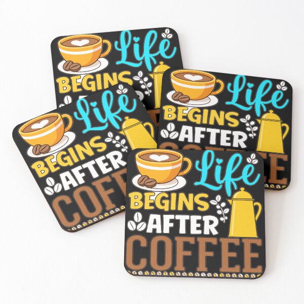 Item preview, Life Begins After Coffee – Cute Colorful Typography designed and sold by FlatInkStudio.