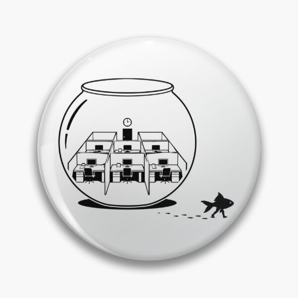 Item preview, Fishbowl Corporate Escape Matrix Funny Office Freedom Meme designed and sold by PixelPublishing.