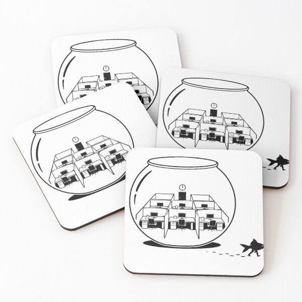 Item preview, Fishbowl Corporate Escape Matrix Funny Office Freedom Meme designed and sold by PixelPublishing.