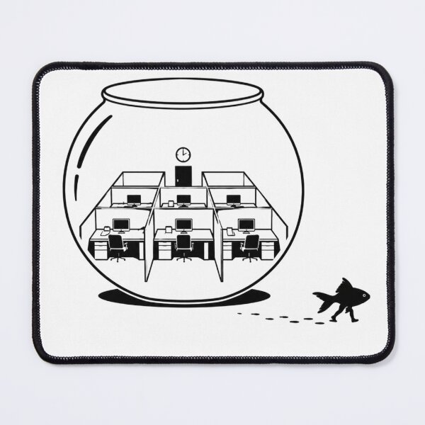 Item preview, Fishbowl Corporate Escape Matrix Funny Office Freedom Meme designed and sold by PixelPublishing.