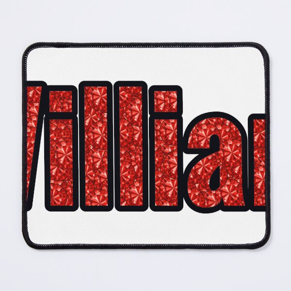 Item preview, William Boy Name Red Rhinestone Texture designed and sold by TheIconSmith.