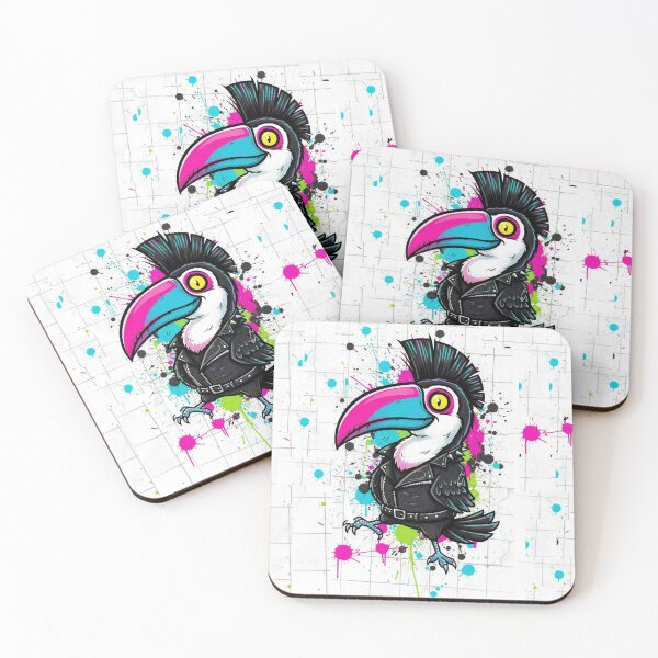 Item preview, Punk Rock Toucan Bird - Cyber Streetwear Edgy Tattoo Art designed and sold by gokhanuzen.