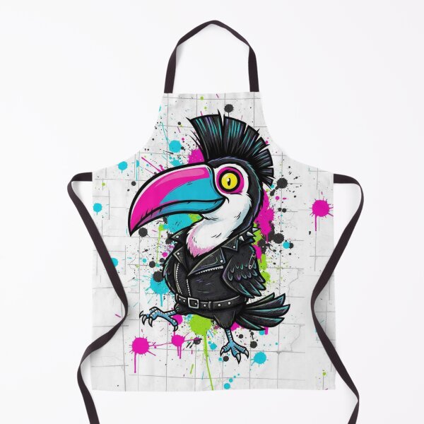Item preview, Punk Rock Toucan Bird - Cyber Streetwear Edgy Tattoo Art designed and sold by gokhanuzen.