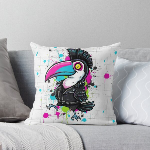 Item preview, Punk Rock Toucan Bird - Cyber Streetwear Edgy Tattoo Art designed and sold by gokhanuzen.