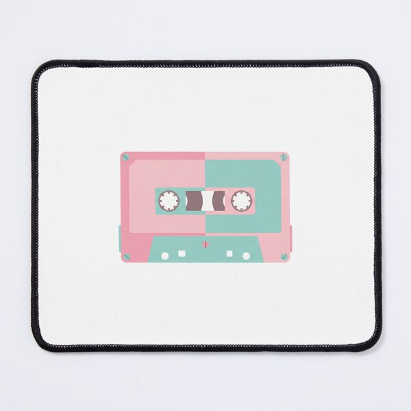 Item preview, Retro 80s Pink and Teal Cassette Tape designed and sold by Opal Aura .
