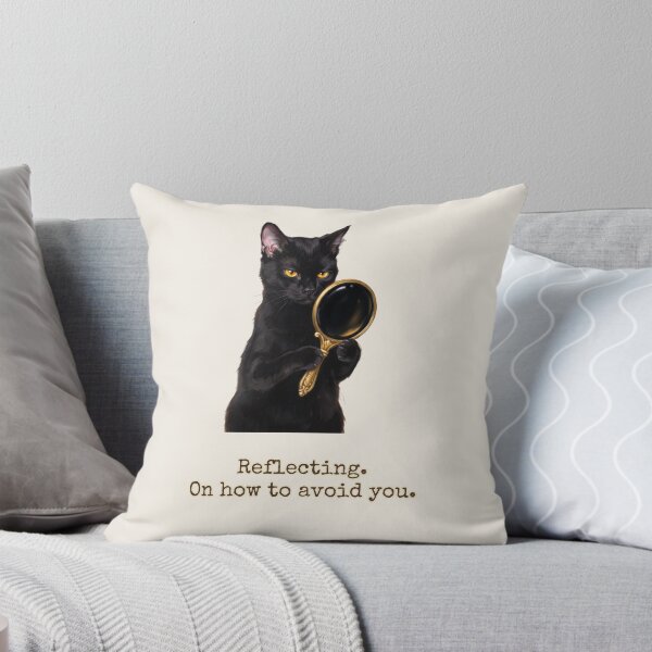 Item preview, Reflecting On How To Avoid You Obsidian Black Cat designed and sold by BLACKCAT-COVEN.