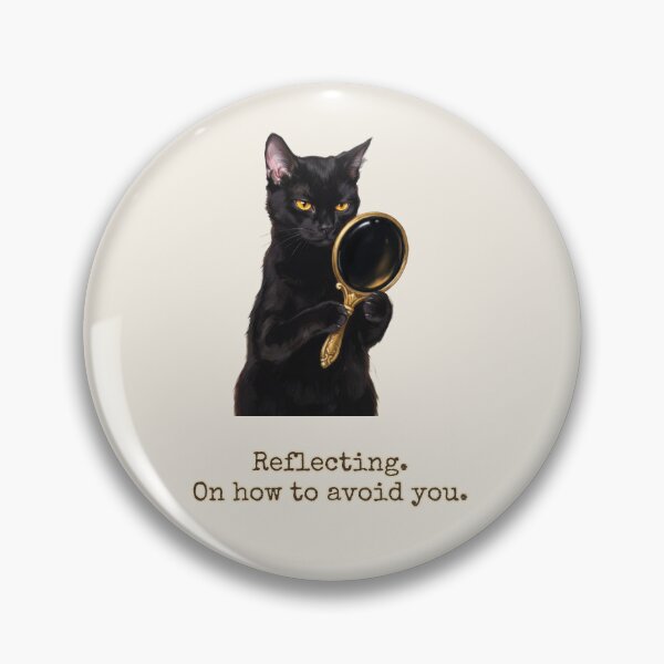 Item preview, Reflecting On How To Avoid You Obsidian Black Cat designed and sold by BLACKCAT-COVEN.