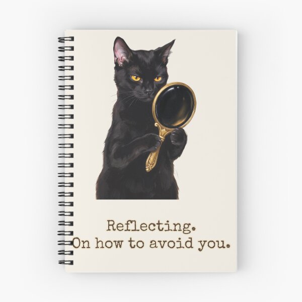 Item preview, Reflecting On How To Avoid You Obsidian Black Cat designed and sold by BLACKCAT-COVEN.
