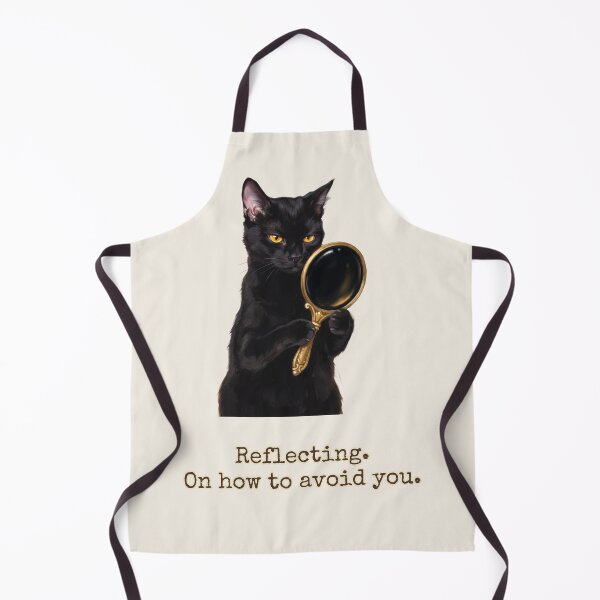 Item preview, Reflecting On How To Avoid You Obsidian Black Cat designed and sold by BLACKCAT-COVEN.