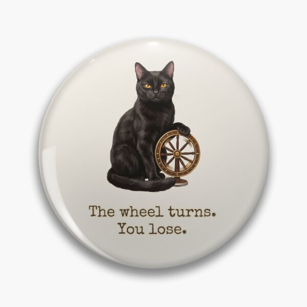 Item preview, The Wheel Turns You Lose Tarot Cat Pessimist Snark designed and sold by BLACKCAT-COVEN.