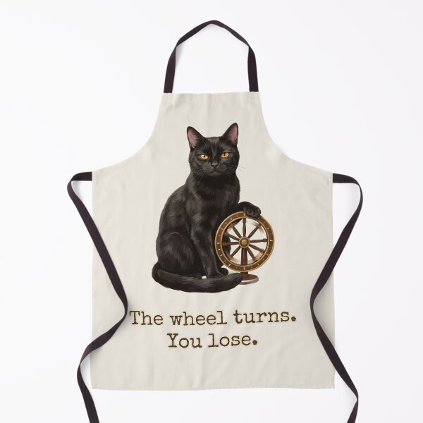 Item preview, The Wheel Turns You Lose Tarot Cat Pessimist Snark designed and sold by BLACKCAT-COVEN.