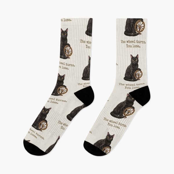 Item preview, The Wheel Turns You Lose Tarot Cat Pessimist Snark designed and sold by BLACKCAT-COVEN.