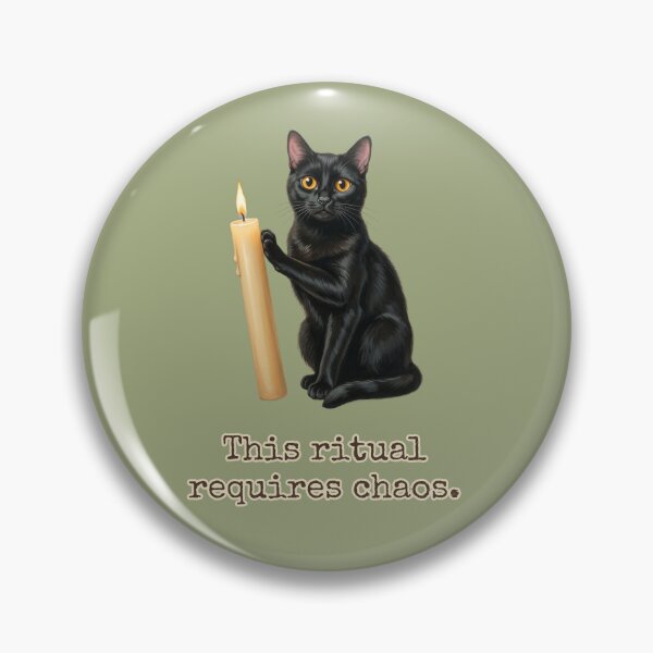Item preview, This Ritual Requires Chaos Funny Black Cat Candle designed and sold by BLACKCAT-COVEN.