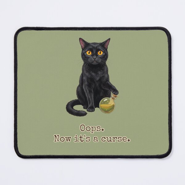 Item preview, Oops Now Its a Curse Potion Spill Black Cat Witch designed and sold by BLACKCAT-COVEN.