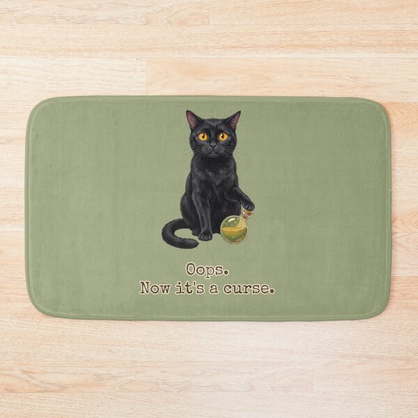 Item preview, Oops Now Its a Curse Potion Spill Black Cat Witch designed and sold by BLACKCAT-COVEN.