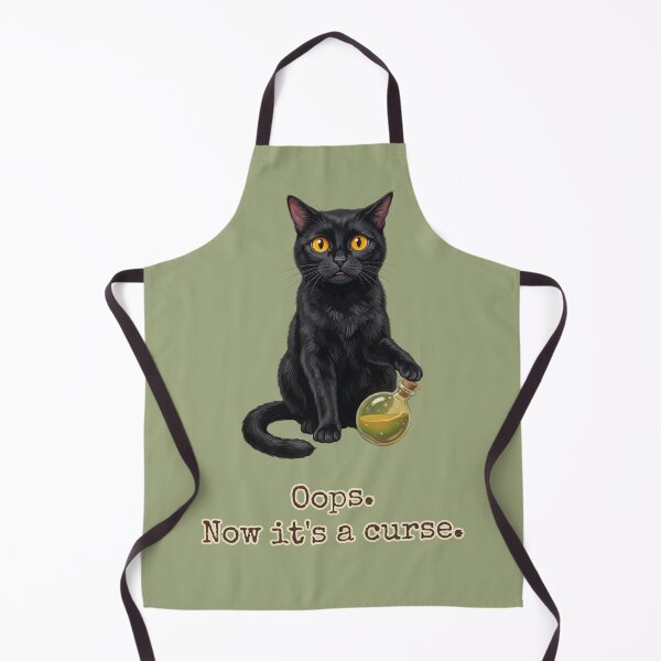 Item preview, Oops Now Its a Curse Potion Spill Black Cat Witch designed and sold by BLACKCAT-COVEN.