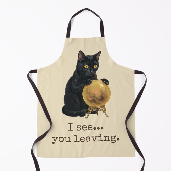 Item preview, I See You Leaving Funny Fortune Teller Black Cat designed and sold by BLACKCAT-COVEN.
