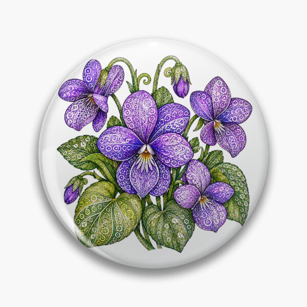Item preview, Intricate Violets - February Birth Flower designed and sold by PaintedbyCarol.