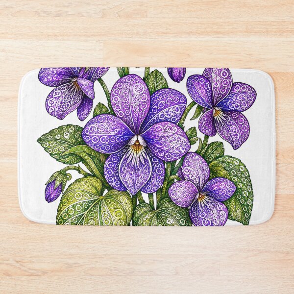 Item preview, Intricate Violets - February Birth Flower designed and sold by PaintedbyCarol.