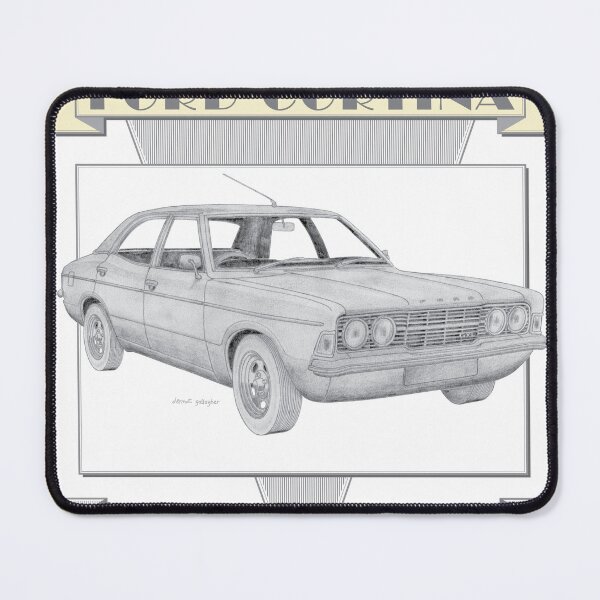 Item preview, Ford Cortina TC Mk3 GXL 4 Door Saloon Hand-drawn designed and sold by Classic Car Art Drawings.