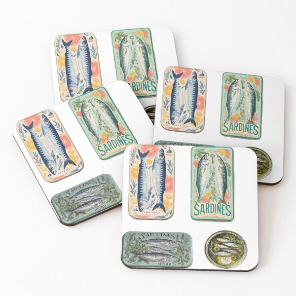 Item preview, Vintage Tinned Fish Sardine Tin Sticker Pack designed and sold by ayatstudio.