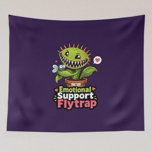 Item preview, Emotional Support Flytrap Cute Creepy Venus Flytrap Sticker designed and sold by YuliaHulia.