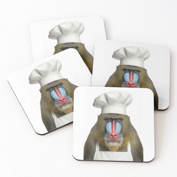 Item preview, Funny Mandrill Chef Realistic Animal Cooking Humor Art designed and sold by LazyOwlStore.