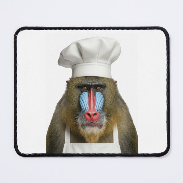 Item preview, Funny Mandrill Chef Realistic Animal Cooking Humor Art designed and sold by LazyOwlStore.