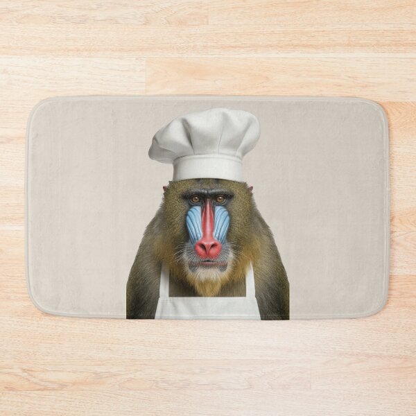 Item preview, Funny Mandrill Chef Realistic Animal Cooking Humor Art designed and sold by LazyOwlStore.