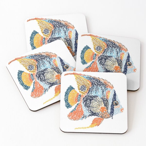 Item preview, Abstract Fish Dotwork Illustration designed and sold by dremneaw.