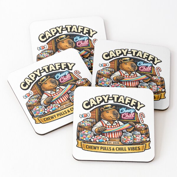 Item preview, Capybara Taffy Candy Pull Chill Vintage Logo designed and sold by octozap.