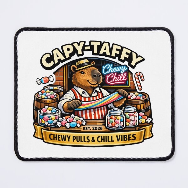 Item preview, Capybara Taffy Candy Pull Chill Vintage Logo designed and sold by octozap.