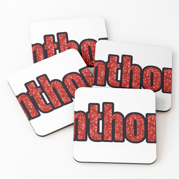 Item preview, Anthony Boy Name Red Rhinestone Texture designed and sold by TheIconSmith.