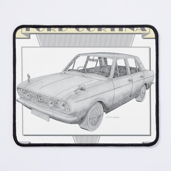Item preview, Ford Cortina Mk2 Saloon Hand-drawn designed and sold by Classic Car Art Drawings.