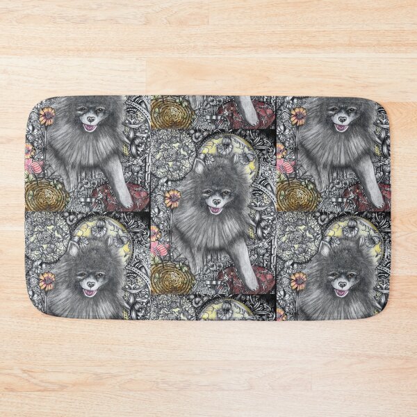 Item preview, Fluffy Pomeranian Portrait with Intricate Zentangle Background designed and sold by LorieFossaArt.