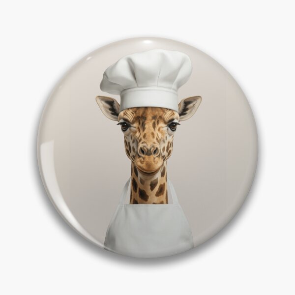 Item preview, Funny Giraffe Chef Realistic Animal Cooking Humor Art designed and sold by LazyOwlStore.