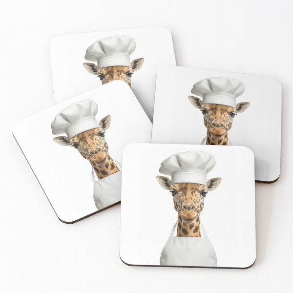 Item preview, Funny Giraffe Chef Realistic Animal Cooking Humor Art designed and sold by LazyOwlStore.
