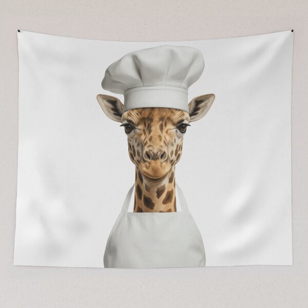 Item preview, Funny Giraffe Chef Realistic Animal Cooking Humor Art designed and sold by LazyOwlStore.