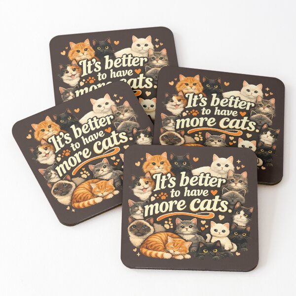 Item preview, It’s Better to Have More Cats – Cute Cat Lover AI Art Design designed and sold by blankTeeShirt.