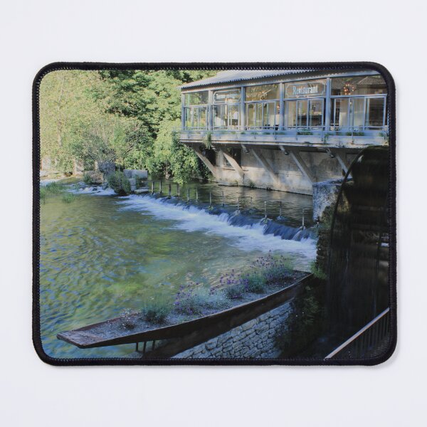 Item preview, Old Waterwheel on the Sorgue River - Fontaine-de-Vaucluse, France designed and sold by Open Road Gallery .