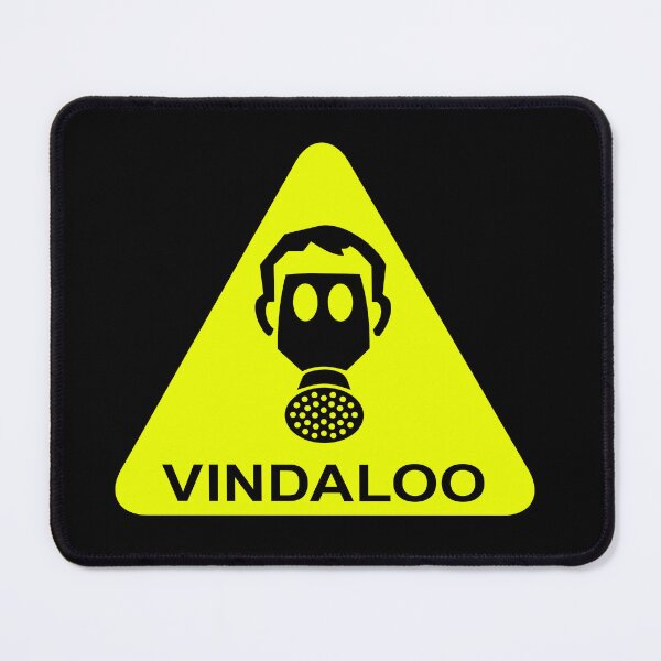 Item preview, Vindaloo Gas Mask Funny Warning Sign designed and sold by CreativeTwins.