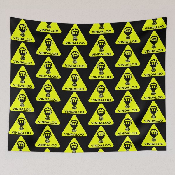 Item preview, Vindaloo Gas Mask Funny Warning Sign designed and sold by CreativeTwins.