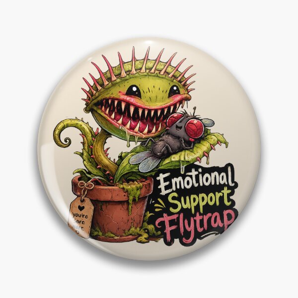 Item preview, Emotional Support Flytrap Cute Horror Sticker designed and sold by YuliaHulia.